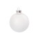 Whitehurst 6ct Snow White Matte Glass Christmas Ornament -4" (100mm)